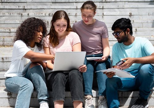 International students collaborating